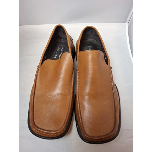 BOSTONIAN Men\'s Apron Front Loafers Shoes Size 8.5 Leather Brown Made In Italy main image 9